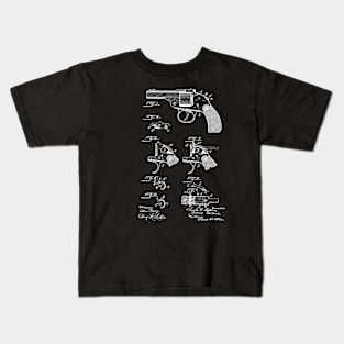 Firearm Gun Vintage Patent Hand Drawing Kids T-Shirt